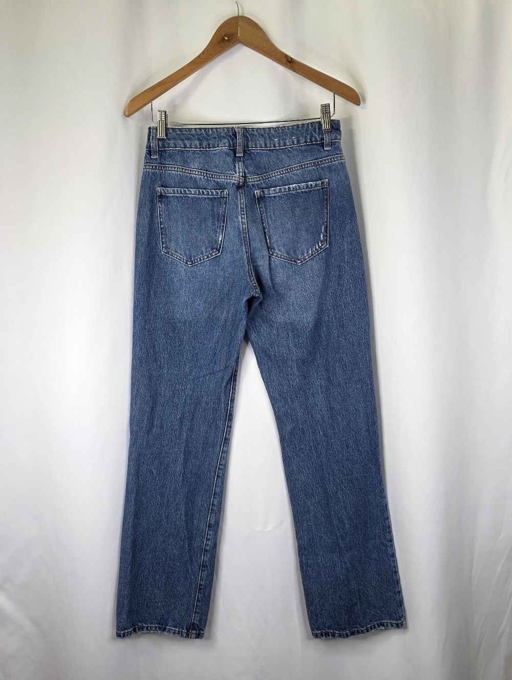 Garage Denim Juniors Size 3 90s Straight Jeans Washed Charlie Blue Mid Cotton - Picture 9 of 15